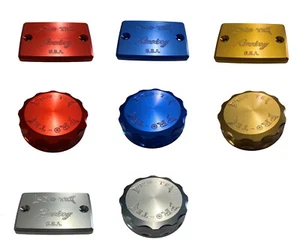 Kawasaki Z750S Front & Rear Brake Fluid Reservoir Caps 2005 2006 Z-750S Z 750S - Foto 1 di 45