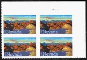 NEVADA STATEHOOD US #4907 150. JAHR GEDENK MVF FOREVER BRIEFMARKEN PLATTENBLOCK - Bild 1 von 6