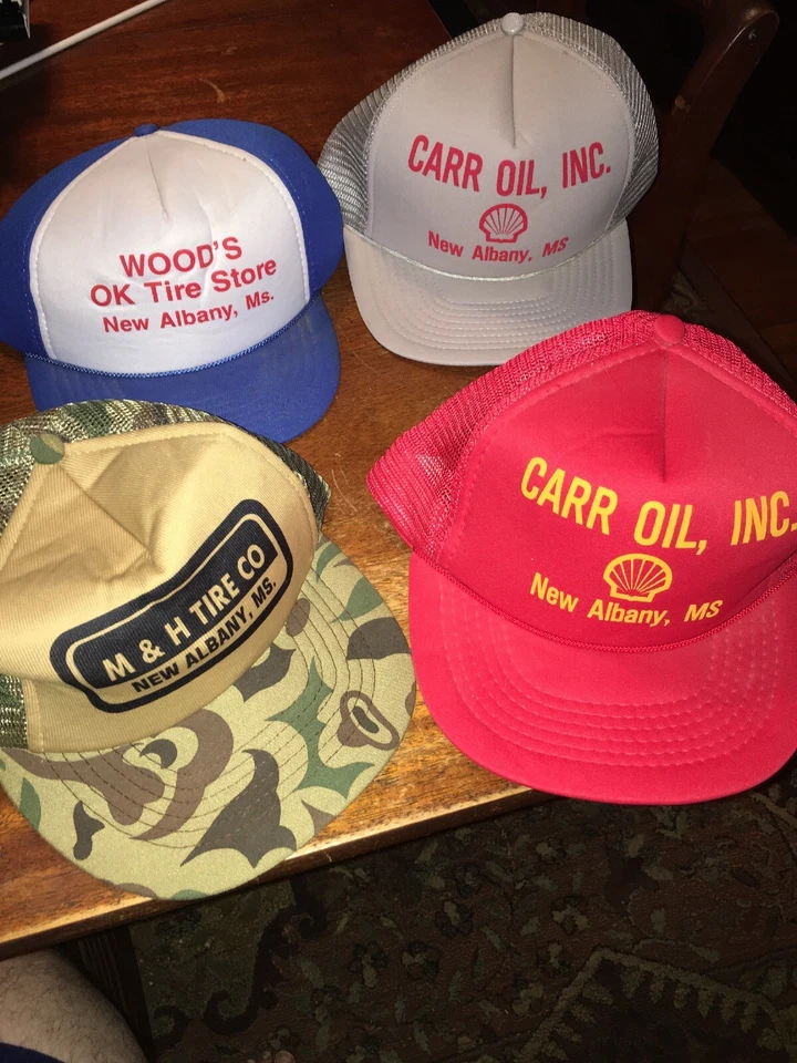 De colección Nuevo Albany Mississippi Gorras Snapback Camionero Sombrero Gorras Carr Aceite, Madera Foto 1 de 1