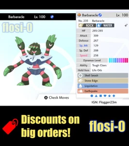 6IV Ultra Shiny Barbarakel Pokemon Schwert und Schild (Square Shiny) - Bild 1 von 1