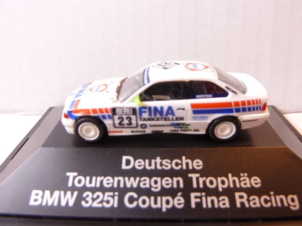 Herpa BMW 325i 035471 Coupé DTM FINA RACING n.23 bianco HO 1/87 - Immagine 1 di 4