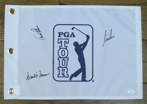Arnold Palmer Mark O'Meara Nick Price Signed Golf Flag with Full JSA Letter - Picture 1 of 6