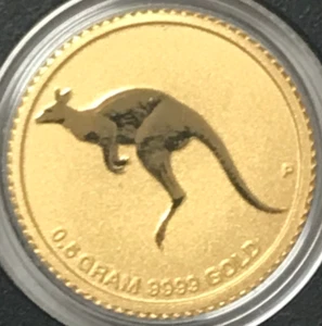 2010-P Australia 2 Dollars 0.5 Gram .9999 Gold Kangaroo in Capsule - Perth Mint - Picture 1 of 3