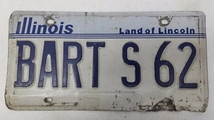Expired ILLINOIS Land of Lincoln License Plate BART-S62 Bart - Picture 1 of 1