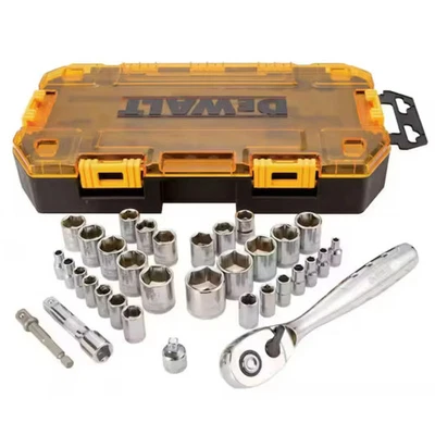 DEWALT DWMT73804 Drive Socket Ratchet Set with Carrying Case - 34 Piece - Image 1 of 3