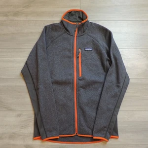 Patagonia Performance Better maglione uomo grigio medio arancione giacca zip 25955 - Foto 1 di 8