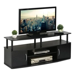 Furinno 15113BKW Large Entertainment Center Hold Up To 50 in. TV - Picture 1 of 1