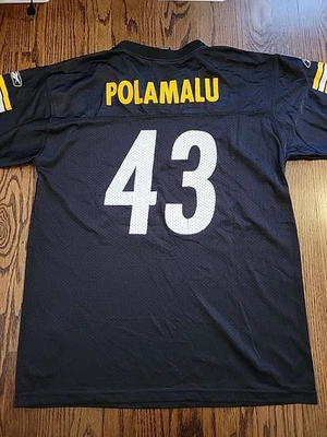 Camiseta de fútbol americano Reebok Troy Polamalu Pittsburgh Steelers NFL juvenil XL 18-20 niño Foto 1 de 4