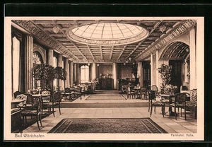 Ansichtskarte Bad Wörishofen, Parkhotel, Blick in die Halle 1928  - Picture 1 of 2