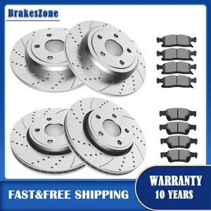 Front and Rear Brake Rotors Pads fit for Dodge Durango Grand Cherokee Brakes - Bild 1 von 8
