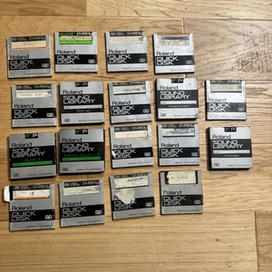 18 Vintage Roland Quick Disk Sound Library Synth, Drum, Organ, Strings Japan - Picture 1 of 11