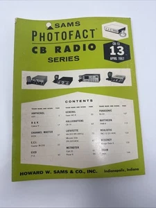 SAMS PHOTOFACT CB RADIO SERIES TOM 13 kwietnia 1967 CB-13 - Zdjęcie 1 z 4