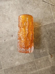 Whitefriars Bark Tangerine Vase 9689 - Geoffrey Baxter - 6 inch - Picture 1 of 7