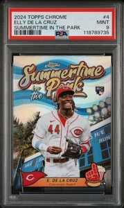 EL.97 Elly De La Cruz 2024 Topps Chrome #SITP-4 Summertime in the Park RC PSA 9 - Bild 1 von 2