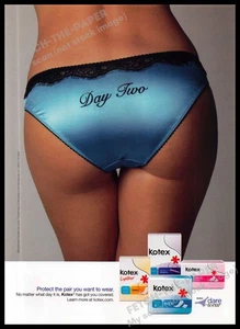Kotex 2010er Magazin Printanzeige 2011 Höschen "Schützen Sie das Paar, das Sie tragen möchten" - Bild 1 von 1