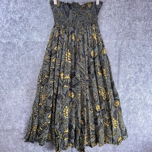 Vintage JM by Shelli Segal Rock Medium gerafft 90er Plissee dunkel romantisch Pullon - Bild 1 von 7