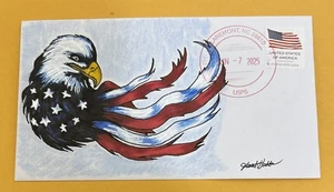2025 US Flag Forever Stamp C87 American Eagle (read Description) FDC/OOAK - Picture 1 of 5
