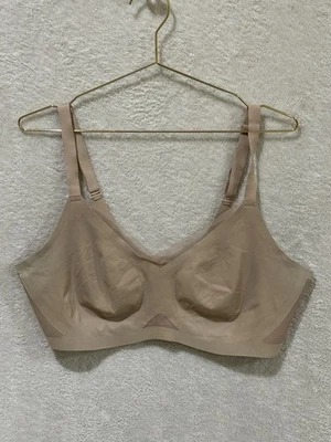 Honeylove Lace Cross Over Bra Size 2X Solid Beige Wireless Unlined Adjustable - Image 1 of 4