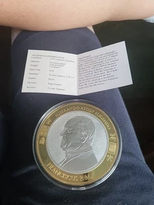 Pope Francis Modern Era Supersize 70mm Silver Plated Coin - 00346 - Picture 1 of 5