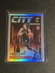 2023-24 Hoops Premium Stock #22 Jaime Jaquez Jr. City Edition Silver Prizm - Foto 1 di 2
