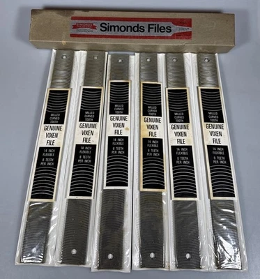 Simonds Genuine Vixen Files 14” Flexible 8 TPI Curved Tooth USA Lot of 6 New - Image 1 of 3