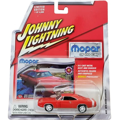 Johnny Lightning 1970 Dodge Charger Diecast 1:64 White Lightning CHASE - Image 1 of 4