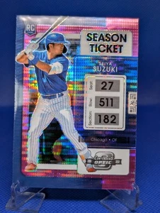 Tarjeta de novato Panini Contenders Optic Seiya Suzuki Pink Pulsar Prizm 2022 #2 - Imagen 1 de 2