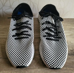 Adidas Deerupt Runners Core Black CQ2626 scarpe sneaker nero bianco numero 46 - Foto 1 di 7