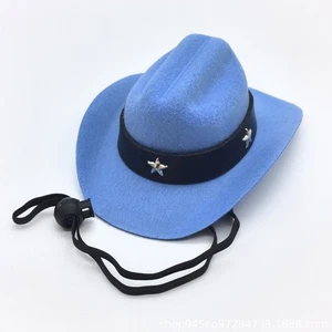 Small Pet Hat Cowboy Adjustable Mini Dog Costume Accessory for Halloween - Picture 1 of 8
