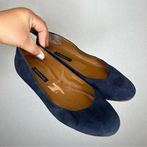 Margaux | Größe 7,5 dunkelblaue Damen-Ballerinas Wildleder minimalistisches Design - Bild 1 von 6