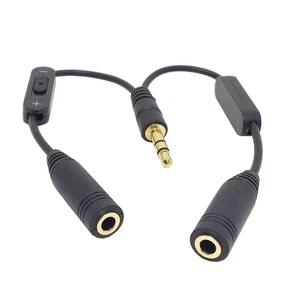 Cable divisor de micrófono para auriculares adaptador Y de 3,5 mm para dispositivos de audio - Imagen 1 de 12