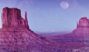 Impresión fotográfica mate enmarcada Monument Valley, rara decoración arte occidental vintage regalos - Imagen 1 de 8