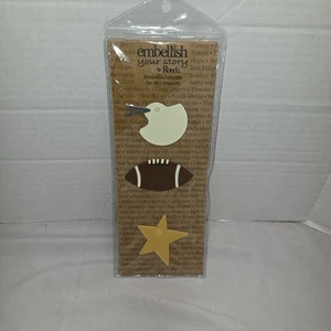 Embellish Your Story By Roeda Football Themed Magnets (set of 3) New In Package - Picture 1 of 3