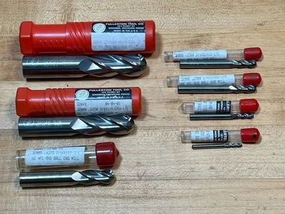 Lote de 7 molinos de extremo de nariz de bola de 4 flautas de carburo nariz de bola - 1/8”-3/4” - nuevos - EE. UU. Foto 1 de 4