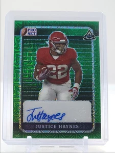 JUSTICE HAYNES 2023 LEAF PRO SET ROOKIE GREEN MOJO RC AUTO /3 Q5691 - Picture 1 of 2