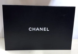 CHANEL Goatskin Grosgrain CC Slingback Pumps Size 38 Empty Box Only - Picture 1 of 4