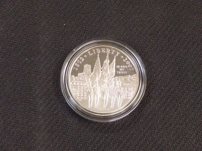 2002 US MINT US MILITARY ACADEMY $1 DOLLAR .999 SILVER PROOF COIN WITH COA - Image 1 of 4