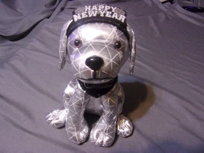 Raising Canes Happy New Year Countdown Cane Limited Edition Silver Dog Plush Toy - Image 1 of 4
