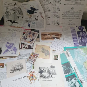 Ephemera Job Lot Bundle Vintage Junk Journal 140 Pages Crafts Scrapbooking - Foto 1 di 8