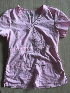 Greys Anatomy DONNA rosa scrub top taglia small - Foto 1 di 4