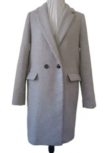 Zara Grey Coat TRF Collection - Size S Single Breast, Front Pockets - Picture 1 of 15