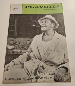 25. AUGUST 1958 SPIELZETTEL SONNENAUFGANG IN CAMPOBELLO THE CORT THEATRE BELLAMY - Bild 1 von 3