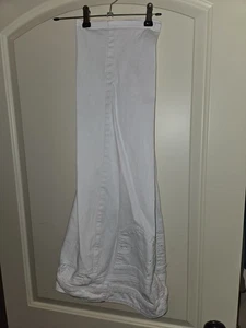 Lee Riders Jeans Womens 10 White Mid Rise Skimmer Crop Capri Stretch Casual - Picture 1 of 10