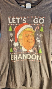 Port & Company Novedad "Let's Go Brandon" Navidad Vacaciones Manga Corta Camiseta - Imagen 1 de 5