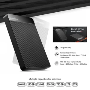 Disque dur portable extension 1 To 2 To disque dur externe USB 3.0 pour Windows Mac Linux - Photo 1/11