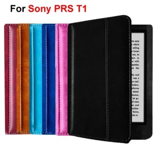 Cubierta trasera protectora de cuero tipo folio a prueba de golpes para Sony PRS T1 - Imagen 1 de 16