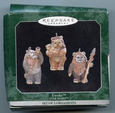 Ewoks 1998 Star Wars Ornament Set Keepsake Hallmark LucasFilm - BK262