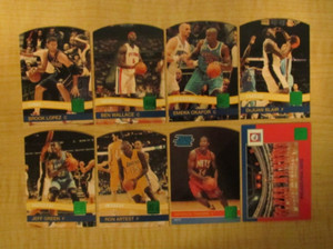 2010-11 Donruss Emerald Die-Cut Basketball Lot of 8