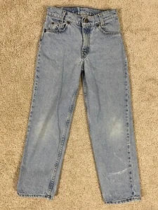 Vintage Levis 550 Denim Jeans Youth 25x25 Relaxed Fit Tapered Leg Light Wash - Picture 1 of 16