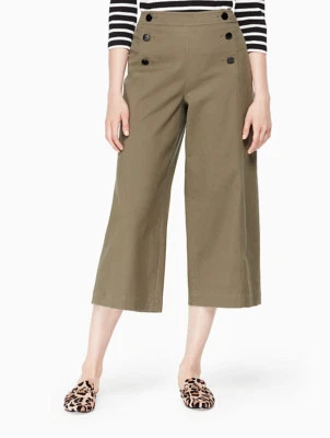 Pantalones militares recortados Kate Spade Broome Street verde oliva nuevos con etiquetas $178 - talla 4 Foto 1 de 3